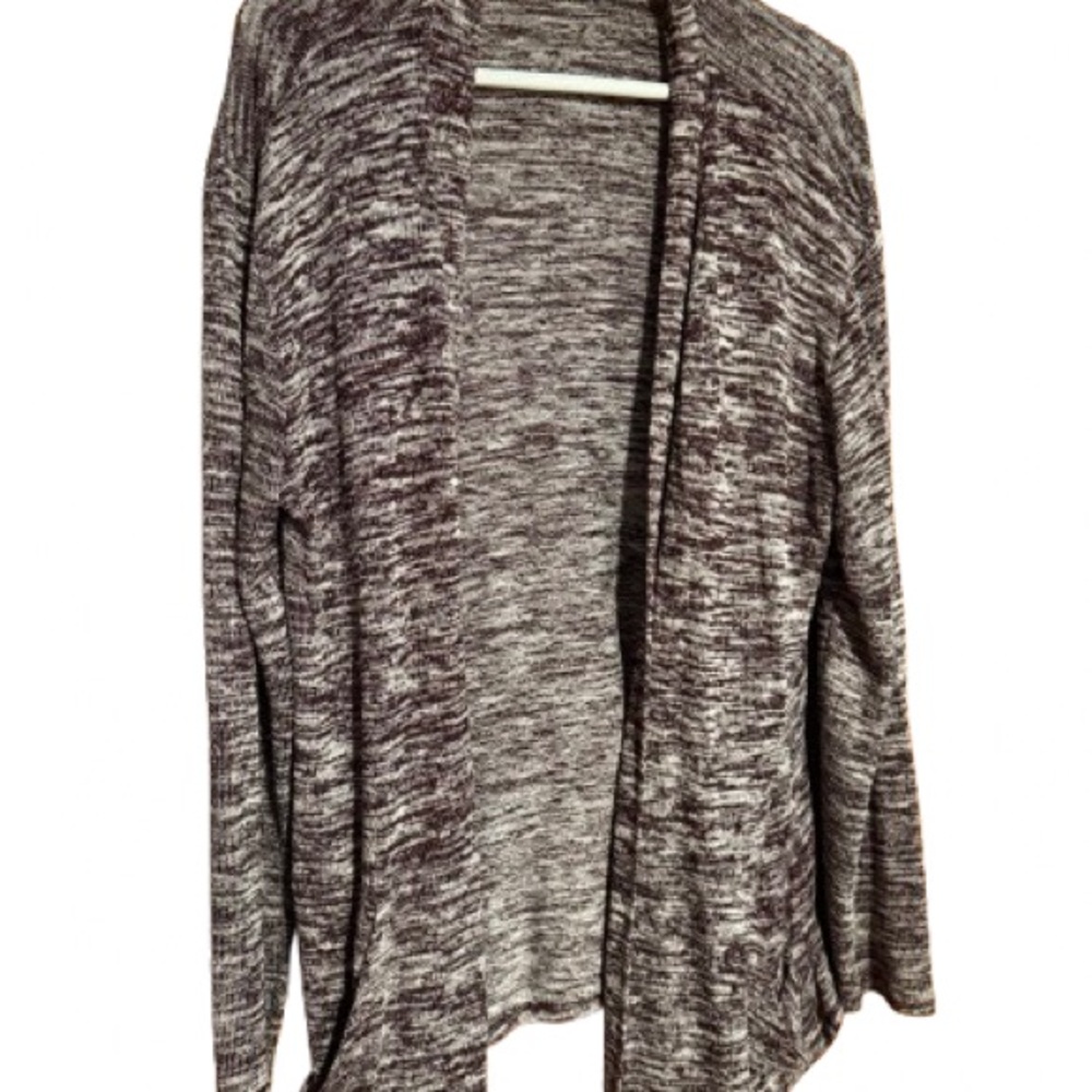 Cape Juby Heathered Open-Front Cardigan
